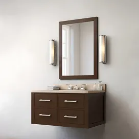 Hutton single floating vanity espresso